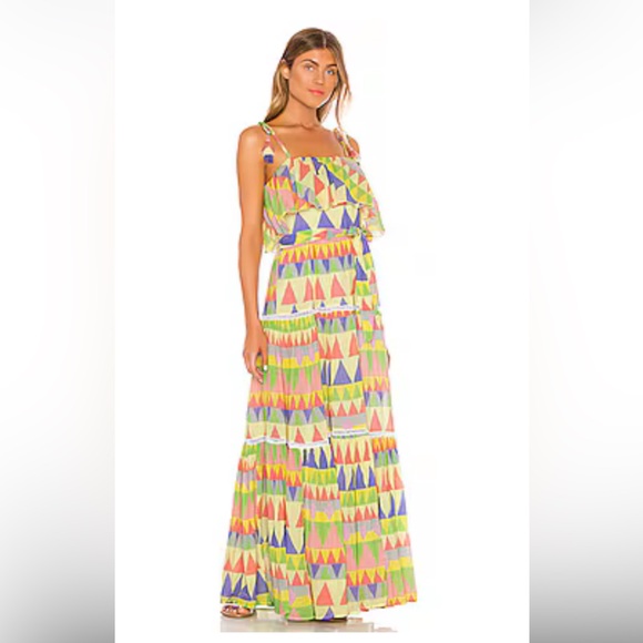 Place Nationale X Revolve Le Camus Mosaic Tiered Sun Dress. Size M. EUC - Picture 1 of 15